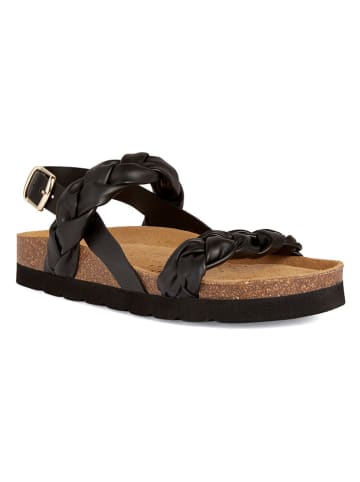 Geox Leder-Sandalen "Brionia" in Schwarz