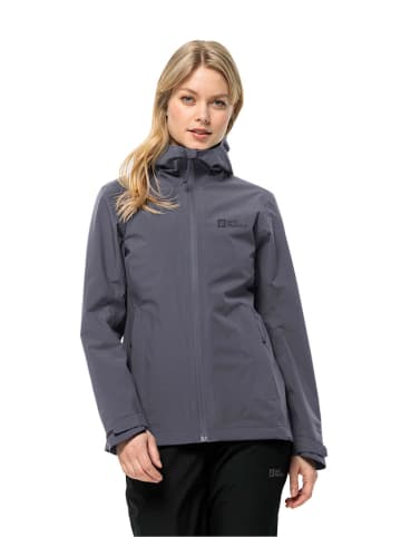 Jack Wolfskin Regenjacke "Robury" in Grau