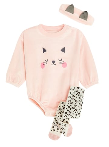 COOL CLUB 3tlg. Outfit in Rosa/ Creme