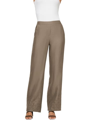 Heine Leinen-Hose in Khaki