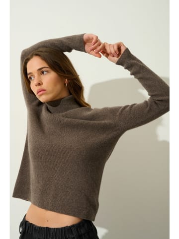 AUTHENTIC CASHMERE Kasjmieren coltrui "Suzie" taupe