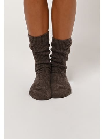 AUTHENTIC CASHMERE Kaschmir-Socken "Chewila" in Braun