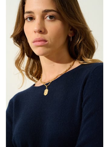 AUTHENTIC CASHMERE Kaszmirowy sweter "Epéna" w kolorze granatowym
