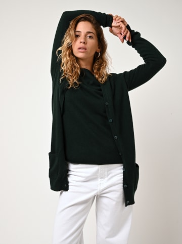 AUTHENTIC CASHMERE Kaschmir-Cardigan "Cimet" in Dunkelgrün