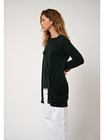 AUTHENTIC CASHMERE Kaschmir-Cardigan "Cimet" in Dunkelgrün