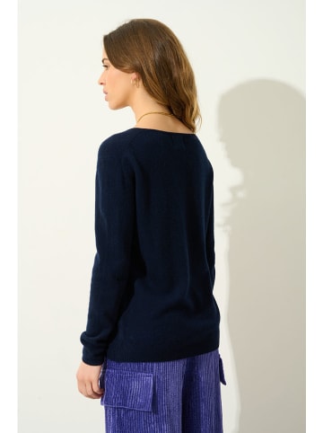 AUTHENTIC CASHMERE Kaszmirowy sweter "Lanfon" w kolorze granatowym