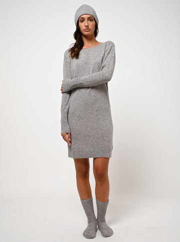 AUTHENTIC CASHMERE Kaszmirowa sukienka "Armet" w kolorze szarym