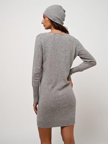 AUTHENTIC CASHMERE Kaszmirowa sukienka "Armet" w kolorze szarym