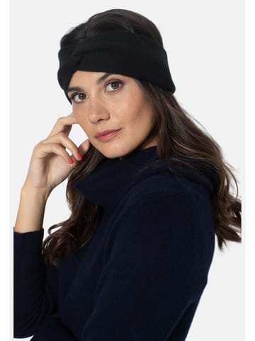 AUTHENTIC CASHMERE Kasjmieren hoofdband "Lana" zwart