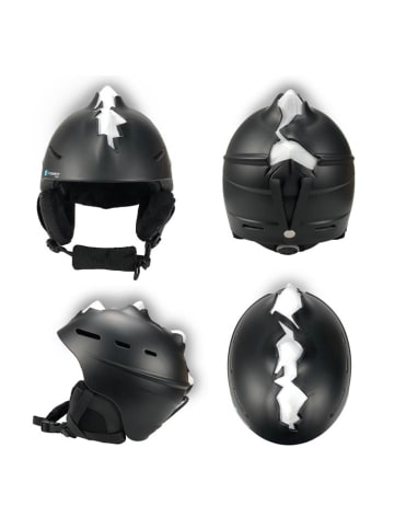 Crazy Safety Ski-/ Snowboardhelm "Crazy Safety Bone Spike" in Schwarz