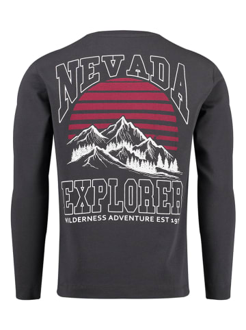 KEY LARGO Longsleeve "Nevada Adventure" in Anthrazit
