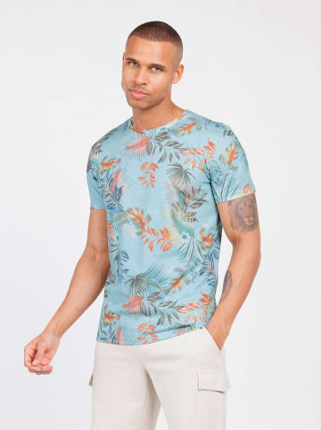 KEY LARGO Shirt "Palermo" lichtblauw/meerkleurig