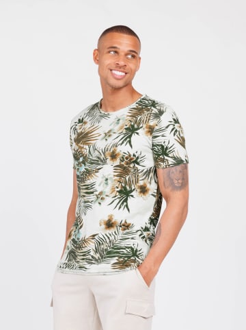 KEY LARGO Shirt "Playa" in Weiß/ Braun