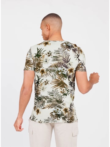 KEY LARGO Shirt "Playa" in Weiß/ Braun