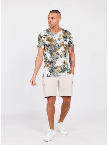 KEY LARGO Shirt "Playa" in Weiß/ Braun
