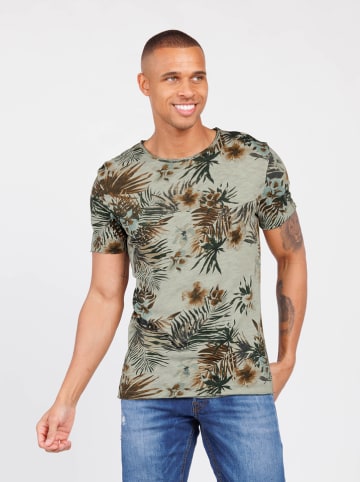 KEY LARGO Shirt "Playa" groen/bruin