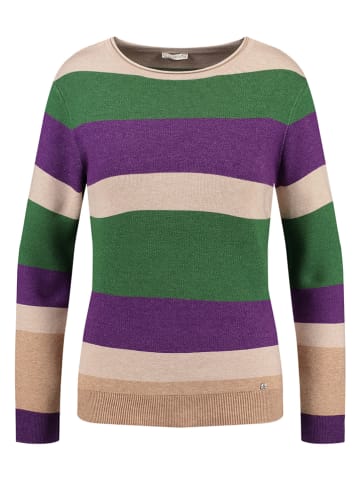 KEY LARGO Sweter "Clear" w kolorze beżowo-fioletowo-zielonym