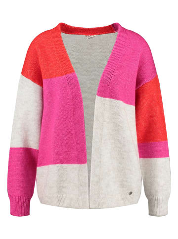 KEY LARGO Vest "Kevina" lichtgrijs/roze/rood