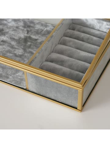 Boltze Schmuckbox "Clipo" in Transparent/ Gold - (B)16 x (H)8 cm