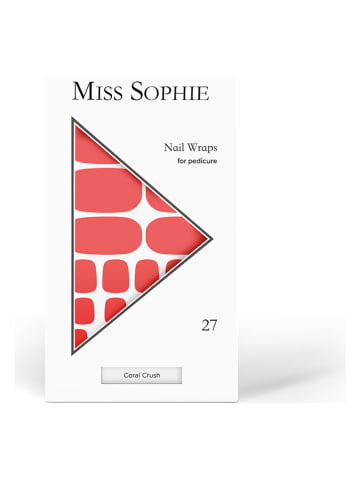 MISS SOPHIE Nagelfolie "Coral Crush Pedicure" - 27 stuks