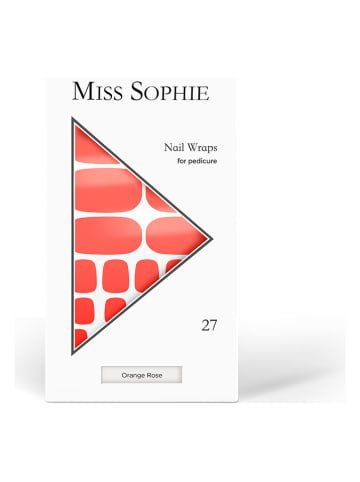 MISS SOPHIE Folie do paznokci (27 szt.) "Orange Rose Pedicure"