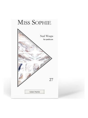MISS SOPHIE Nagelfolie "Italian Marble Pedicure" - 27 stuks