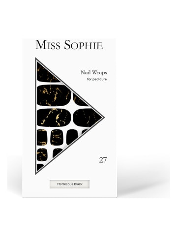 MISS SOPHIE Folie do paznokci (27 szt.) "Marbleous Black Pedicure"