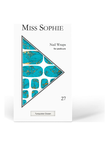 MISS SOPHIE Nagelfolien "Turquoise Ocean Pedicure" - 27 Stück