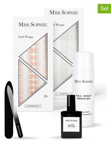 MISS SOPHIE 5-delige Striplac-set: "Starter Set - Nude Babyboomer & French Tips"