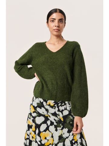Soaked in Luxury Sweter "Tuesday" w kolorze ciemnozielonym