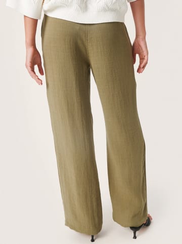 Soaked in Luxury Spodnie "Camile" w kolorze khaki
