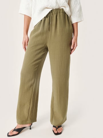 Soaked in Luxury Spodnie "Camile" w kolorze khaki