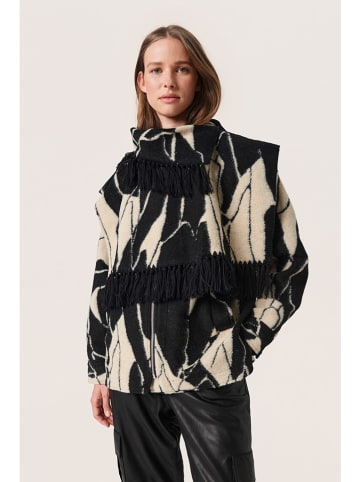Soaked in Luxury Poncho "Gale" in Schwarz/ Creme