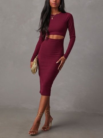 Milan Kiss Kleid in Bordeaux