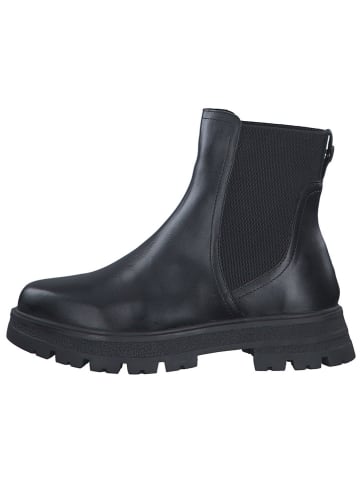 Marco Tozzi Leder-Chelsea-Boots in Schwarz