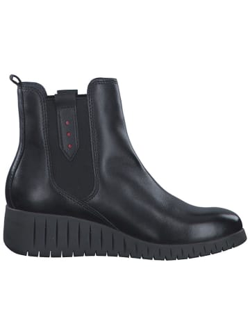 Marco Tozzi Leder-Chelsea-Boots in Schwarz