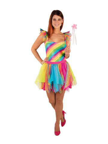 Rubie`s Sukienka kostiumowa "Rainbow fairy" ze wzorem
