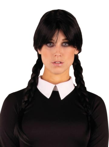 Party x People Peruka z warkoczami "Wendy" w kolorze czarnym