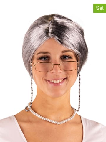 Party x People 3-częściowy zestaw babci w kolorze szarym