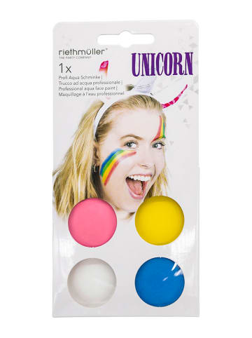 amscan Aqua-schminkset "Unicorn" meerkleurig