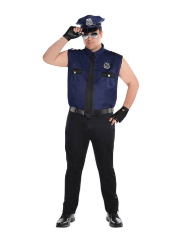 amscan 5-częściowy kostium "Under Arrest" w kolorze granatowym