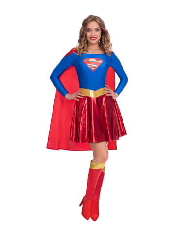 amscan 3-częściowy kostium "Supergirl" w kolorze czerwono-niebieskim