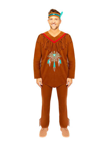 amscan 3-delig kostuum "Native American" lichtbruin
