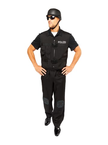 amscan 4tlg. Kostüm "German Swat Cop" in Schwarz