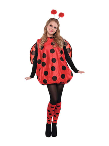 amscan 4-delig kostuum "Darling Bug" rood