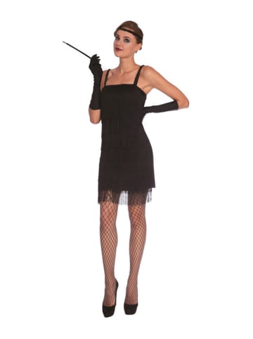 Carnival Party 3tlg. Kostüm "Black Flapper Dress" in Schwarz