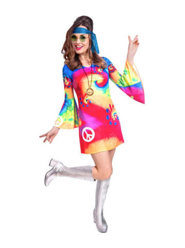 amscan 3-delig kostuum "60's Free Spirit Woman" meerkleurig