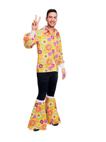 Carnival Party 2-delig kostuum "60's Flower Power" geel