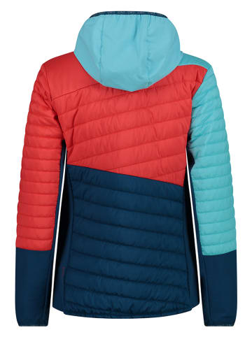CMP Hybride jas lichtblauw/rood/donkerblauw