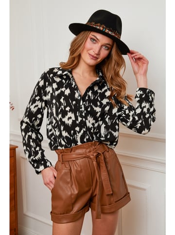 Plume Bluse "Olivier" in Schwarz/ Weiß